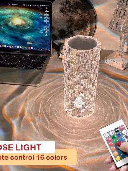 Crystal Rose Lamp (Touch)