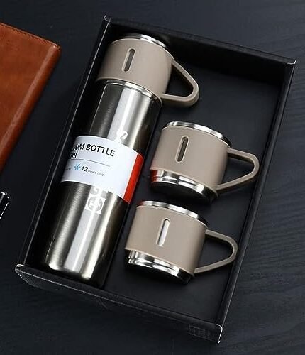 Vacuum Flask Set with 2 Cups,