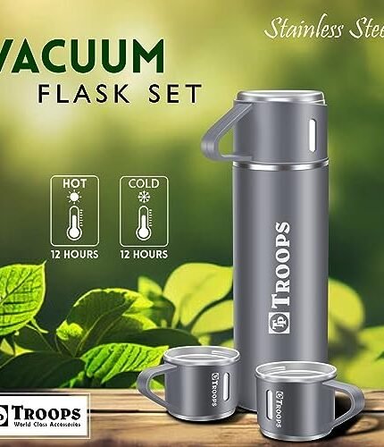 Vacuum Flask Set with 2 Cups,