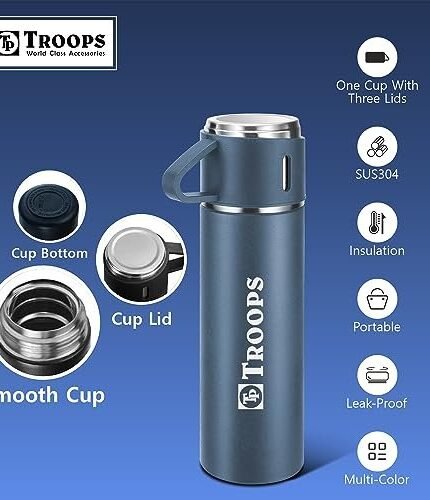 Vacuum Flask Set with 2 Cups,